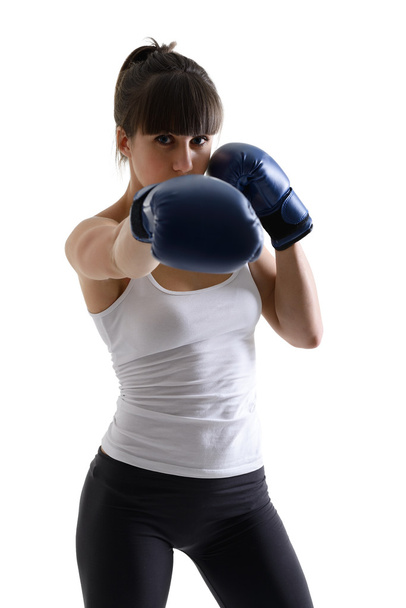 Woman in boxing gloves - Foto, Imagem
