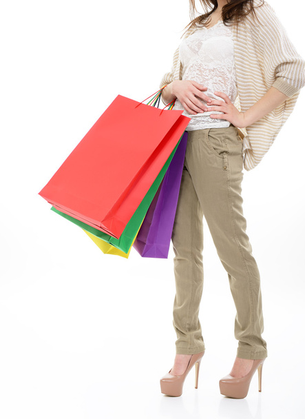 Woman with shopping bags - Photo, Image