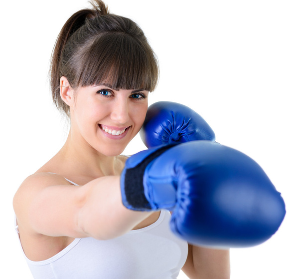 Woman in boxing gloves - Photo, Image
