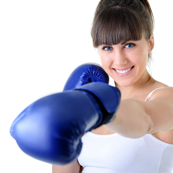 Woman in boxing gloves - Foto, Bild