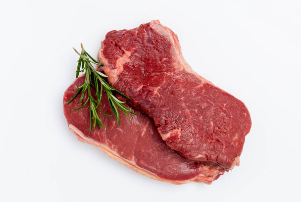 Bio fresh steak isolated on a white background. - Photo, image
