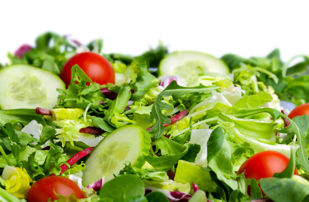 Salade sur fond blanc
 - Photo, image