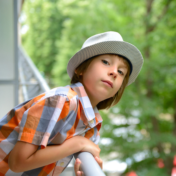 Little boy in hat - Fotoğraf, Görsel