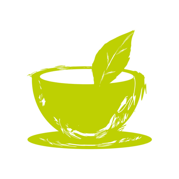 tea cup herbal - Vektor, kép