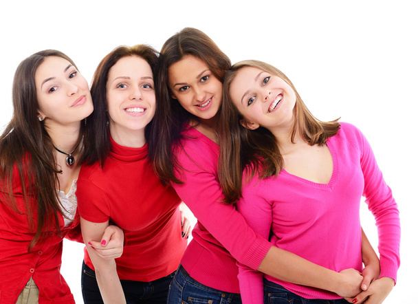 Cuatro mujeres sonrientes
 - Foto, imagen