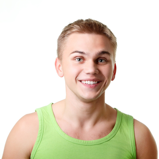 Young man happy emotional face - Zdjęcie, obraz