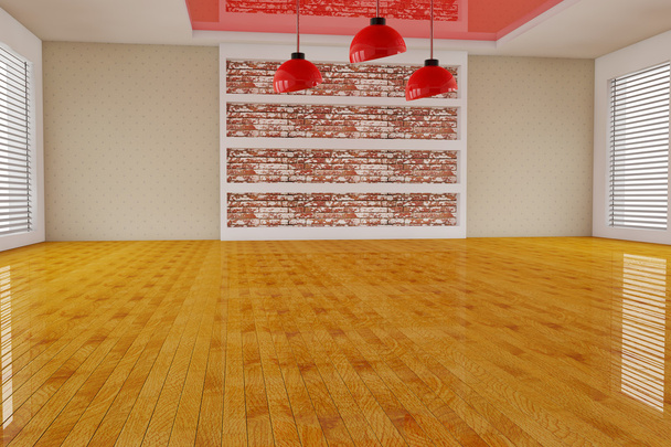 Empty red interior room - Photo, Image
