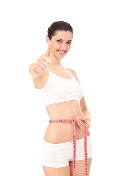 Woman happy with her diet results - Foto, imagen