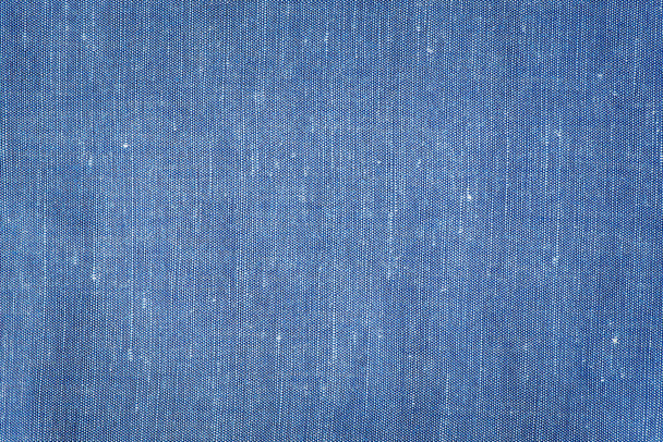 Blauw katoen linnen achtergrond, textiel doek concept - Foto, afbeelding