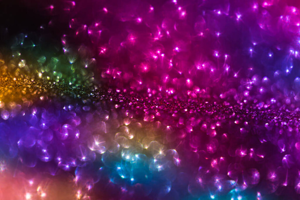 bokeh effect glitter colorful blurred abstract background for birthday, anniversary, wedding, new year eve or Christmas. - Foto, Imagem