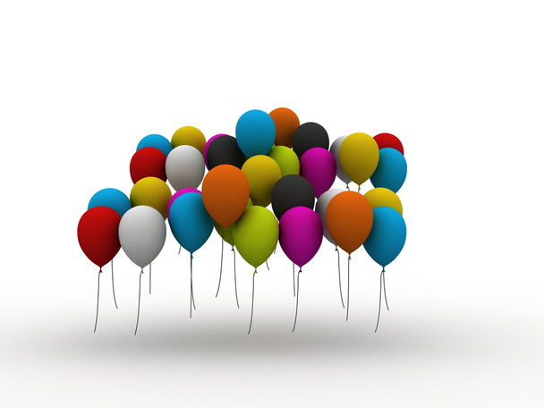 barevné balónky skupina - Fotografie, Obrázek