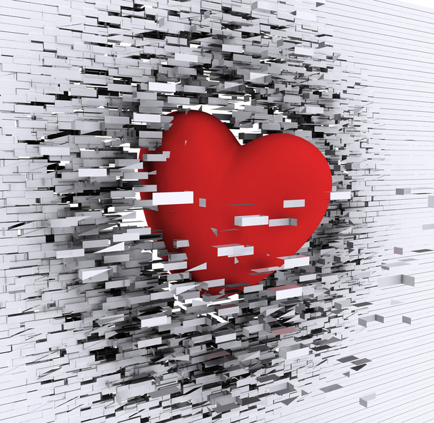 Мягкое красное сердце
 - Фото, изображение