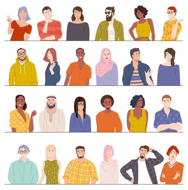 avatar of diverse business team - Vector, Image