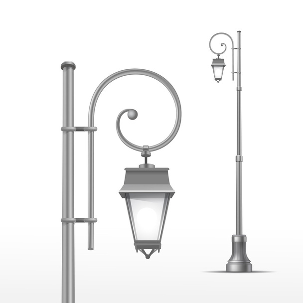 Lámpara de calle vectorial aislada sobre fondo blanco
 - Vector, imagen