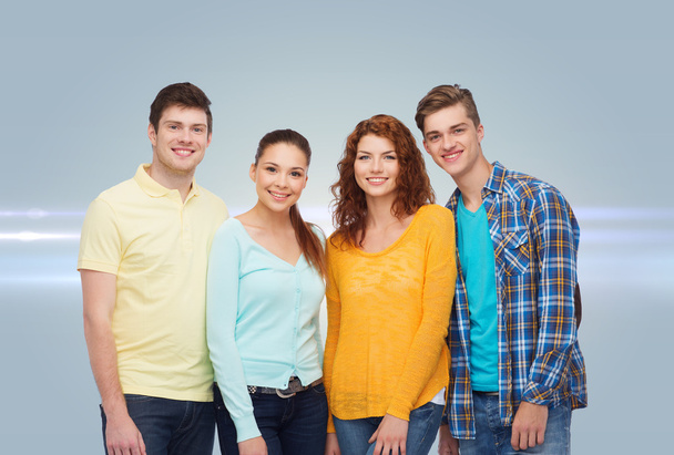 group of smiling teenagers - Фото, изображение