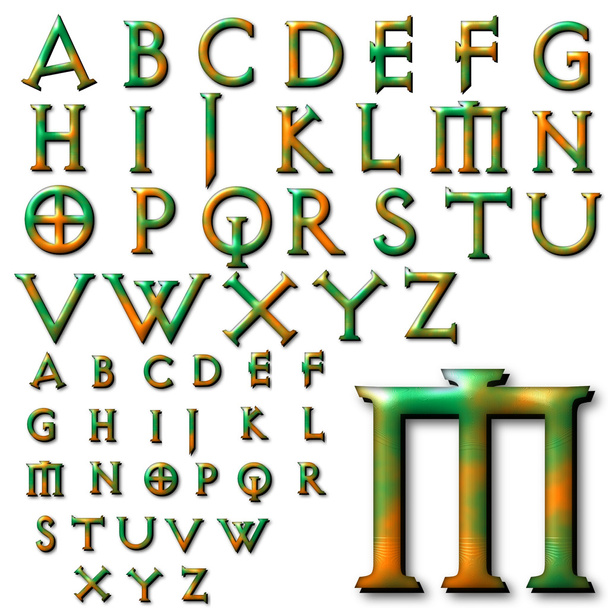 ABC Diseño de letras del alfabeto
 - Foto, imagen