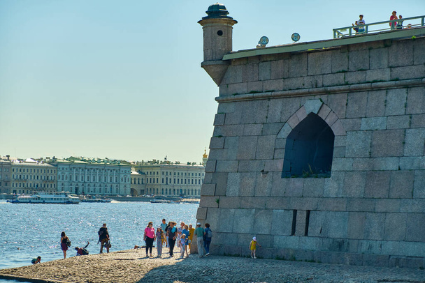 Saint-Petersburg, Russia - Jun 08, 2021: Petropavlovskaya fortress. Hare island. Fortress in the center of St. Petersburg - Foto, imagen