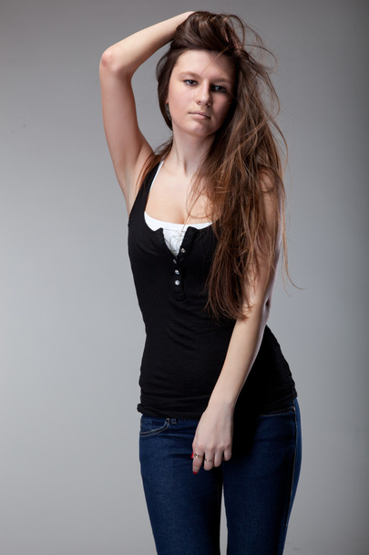 Attractive young woman dancing - Foto, Imagen