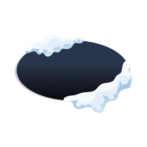 Oval Ice Cap Composition - Vector, Image