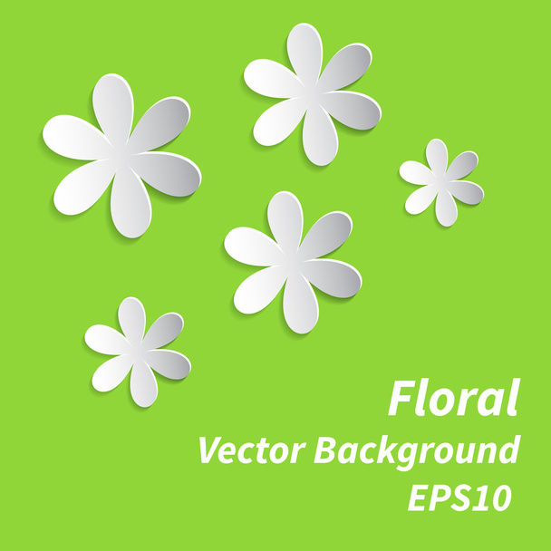 Paper Floral Background - Vector, Image