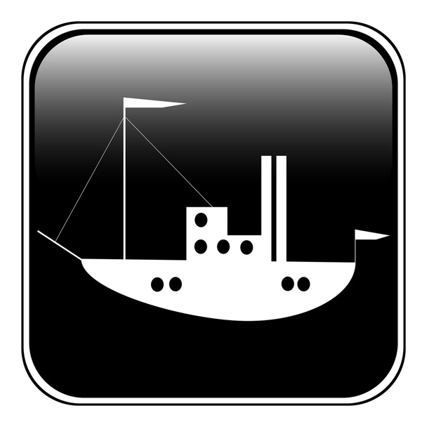 Ship button - Вектор, зображення