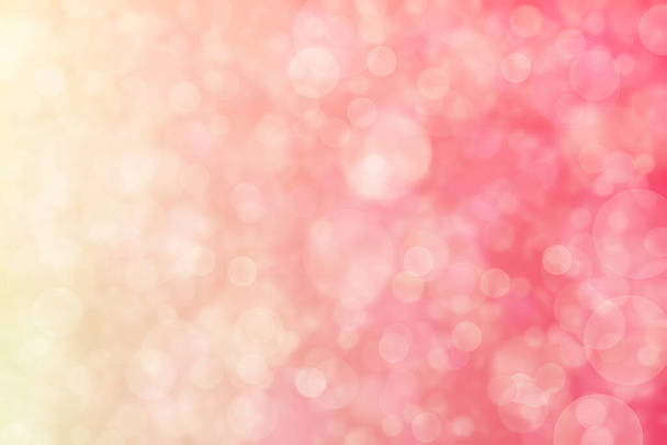 pink and beige abstract defocused background with circle shape bokeh spots - Photo, Image