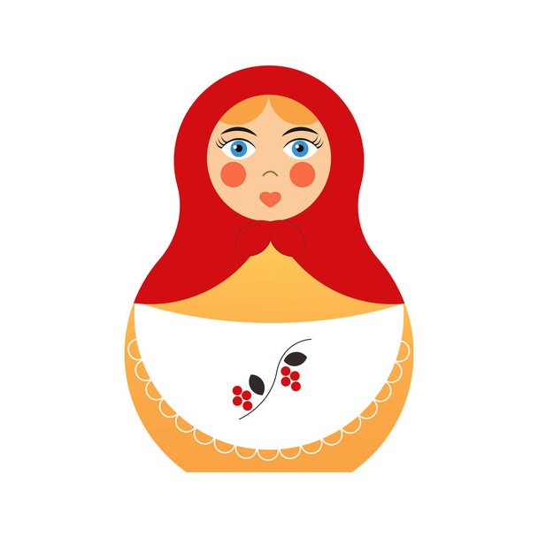 A traditional Russian toy is a matryoshka doll. Stock vector graphics. - Vettoriali, immagini
