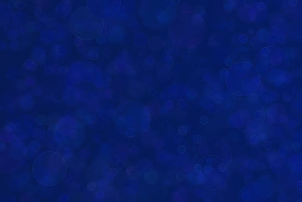 синий абстрактный обезличенный фон с круговой формой bokeh пятна - Фото, изображение