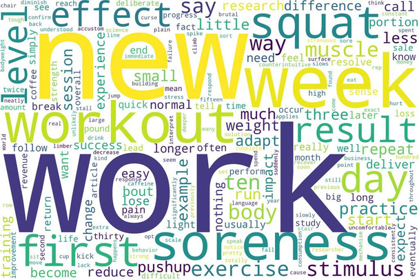 Word tag cloud on white background. Concept of work. - Photo, Image