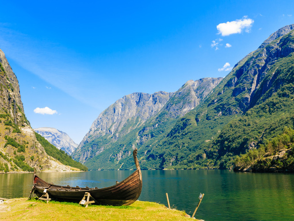 Tourism and travel. Mountains and fjord in Norway. - Fotografie, Obrázek