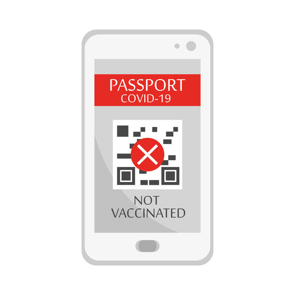 passeport covid 19 non vacciné - Vecteur, image