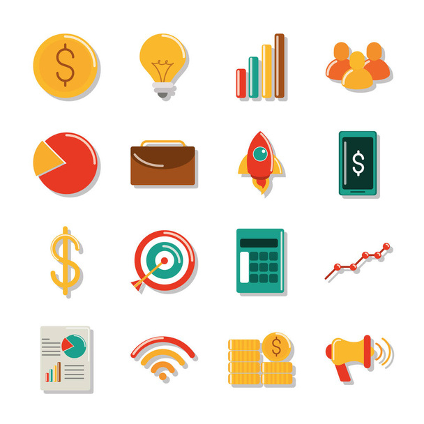 icons business financial - Vector, Image