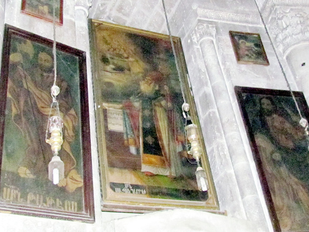 iconostas Αγίου Τάφου Ιερουσαλήμ κοντά στο παρεκκλήσι του τμήματος της ra - Φωτογραφία, εικόνα