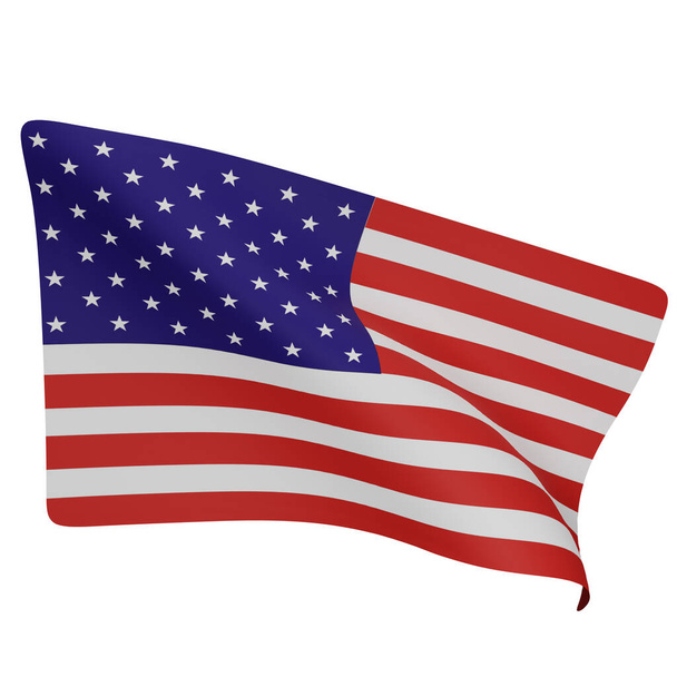 3d rendering of the american flag independence day concept - Fotó, kép