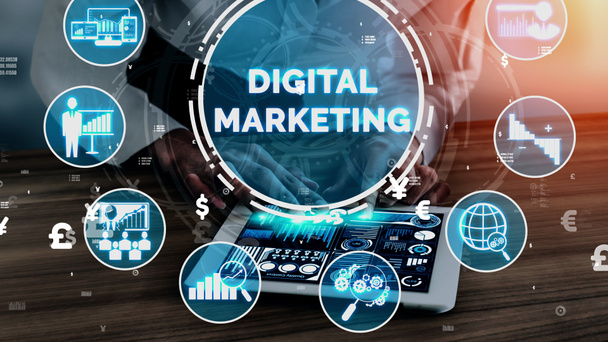 A digitális technológia marketingje Üzleti koncepció - Fotó, kép