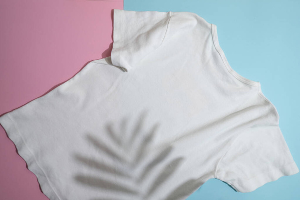 stylish white t-shirt, close up, studio shot   - Fotografie, Obrázek