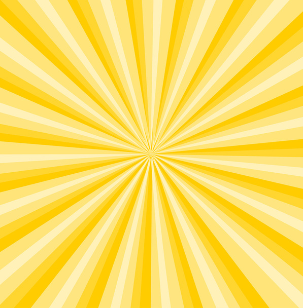 gele stralen achtergrond - Vector, afbeelding