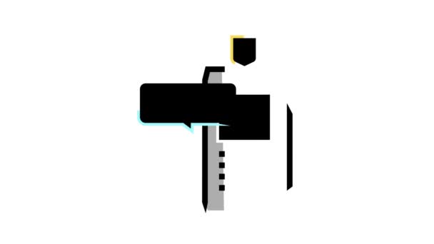 pin code for pay pos terminal color icon animation - Metraje, vídeo