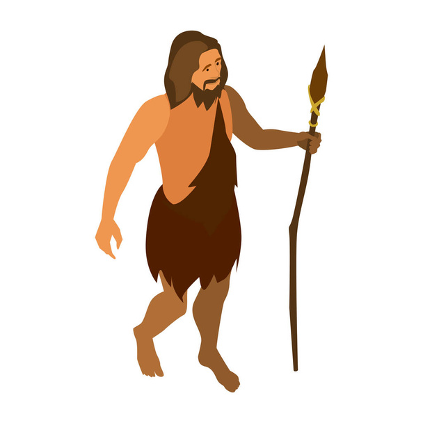 古代部族の男の組成物 - ベクター画像