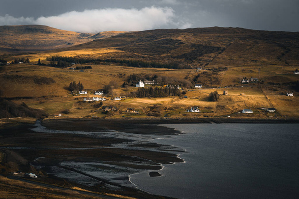 A beautiful shot of Uig village on the coast near Isle of Skye - Fotó, kép
