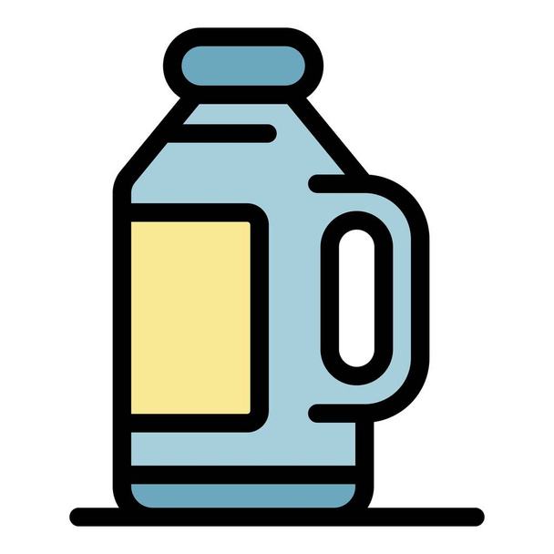 Hand bottle canister icon color outline vector - Διάνυσμα, εικόνα