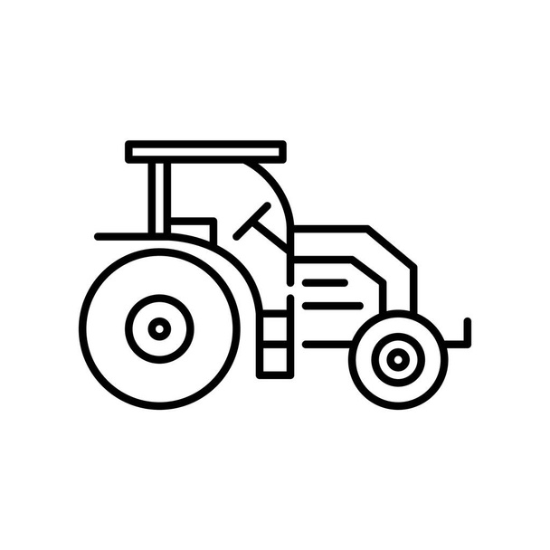 Ciągnik rolniczy. Ikona pojazdu rolniczego. Pixel idealny, edytowalny linia sztuki - Wektor, obraz