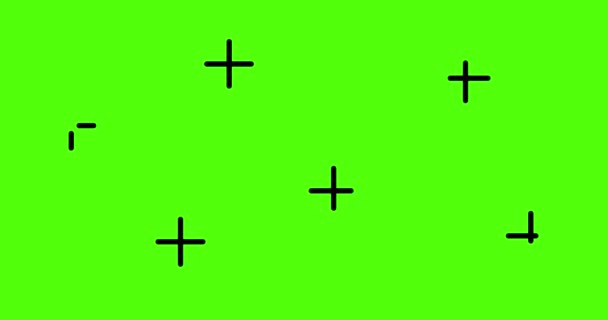 Animation of crosses. Marks or X marks. Design elements. Green screen. 4K - Metraje, vídeo