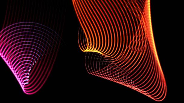 3D ilustrace - Hypnotická mřížka čar vytváří geometrické vzory. Počítačová grafika - Fotografie, Obrázek