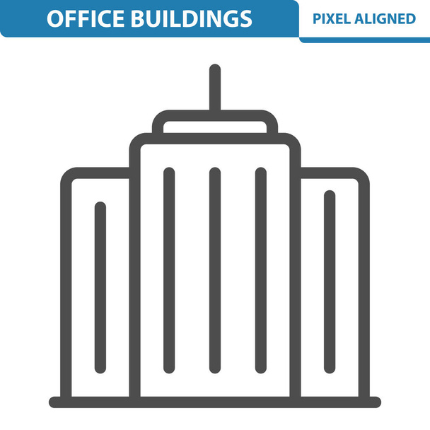 Κτίρια Office Icon απομονώνονται σε λευκό, διανυσματική απεικόνιση   - Διάνυσμα, εικόνα