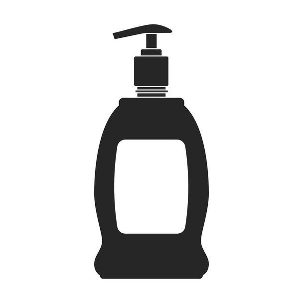 Antisepticl iquid soap vector icon.Black vector icon isolated on white background antiseptic liquid soap. - Vecteur, image