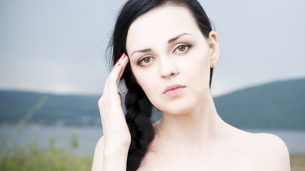Portrait of a beautiful young woman in summer - Fotografie, Obrázek