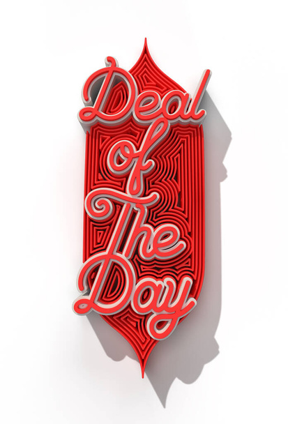 Deal of The Day Calligraphic Text Pen Tool Created Clipping Path Included in JPEG Easy to Composite. - Fotografie, Obrázek