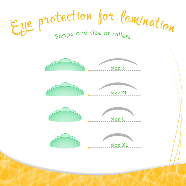 Silmäripsien suojaus, kun laminointi valkoisella taustalla pysyvää meikkiä varten - Vektori, kuva