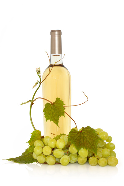 White Wine with Grape Vine - Foto, Bild
